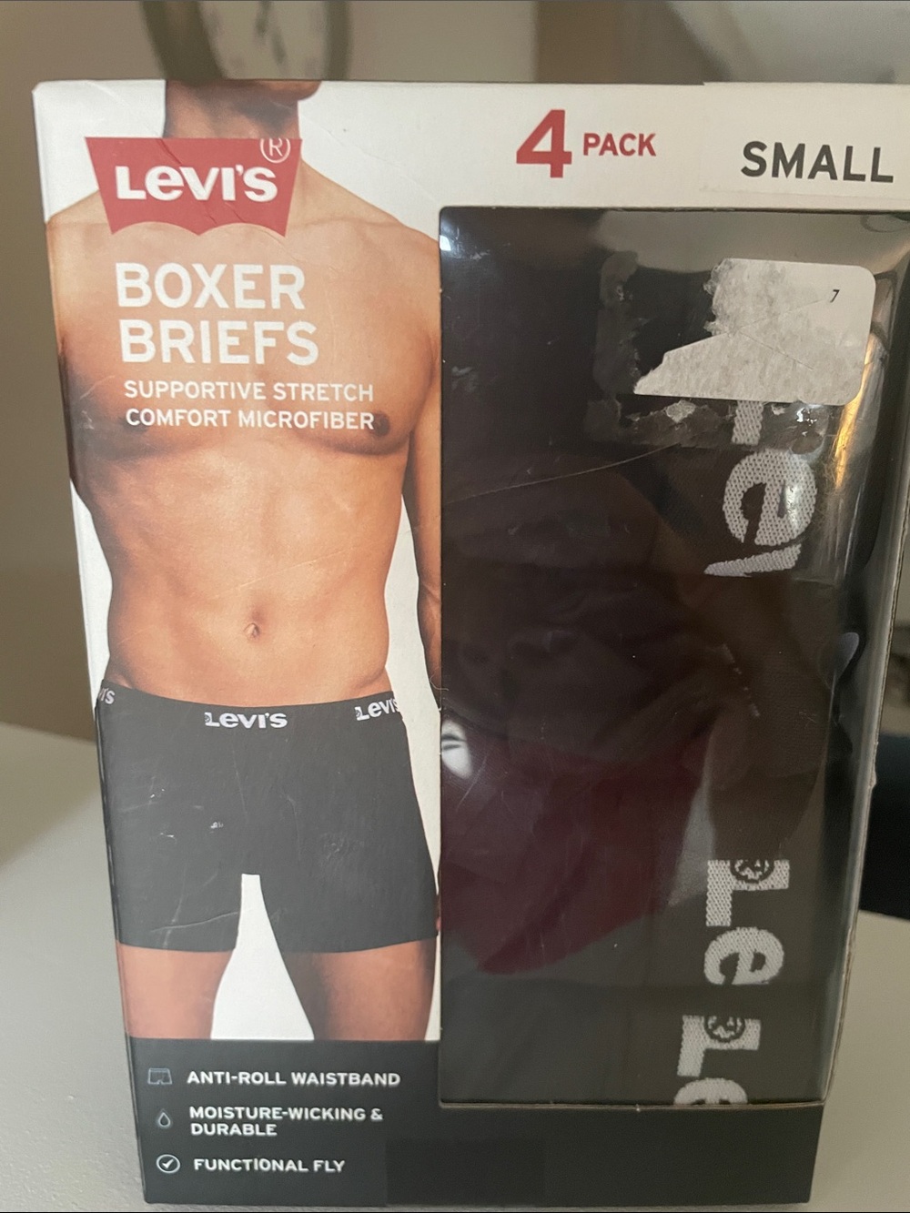 Levi's Black Men's Boxer Briefs - 4 Pack